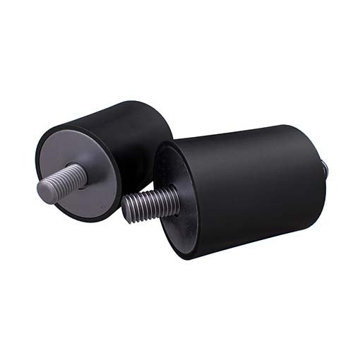 CYLINDRICAL RUBBER MOUNT 50MM X 45MM MALE-MALE 55 SHORE