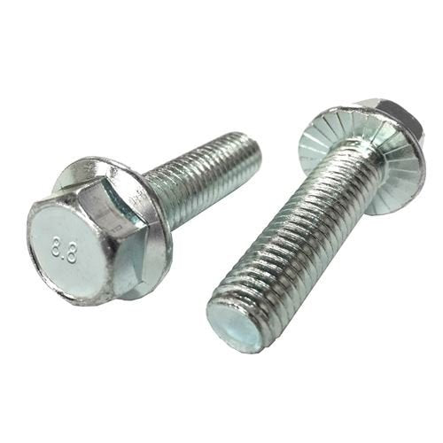 HEX BOLT FLNG SERR GR8.8 ZNC M10 X 35