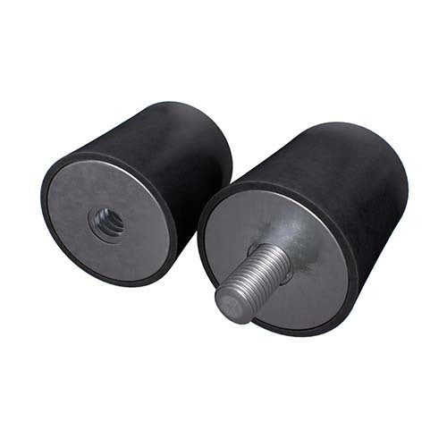 CYLINDRICAL RUBBER MOUNT 20MM X 20MM MALE-BUFFER 65 SHORE