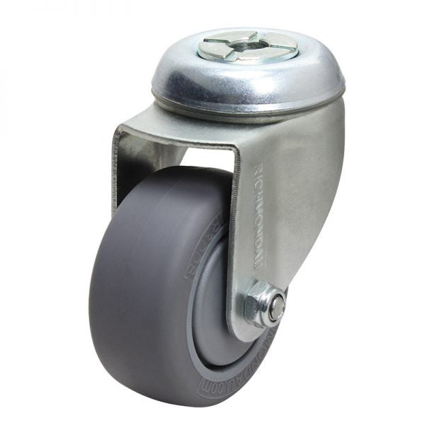 75MM INST RUBBER SWIVEL SINGLE BOLT CASTOR (S3080)