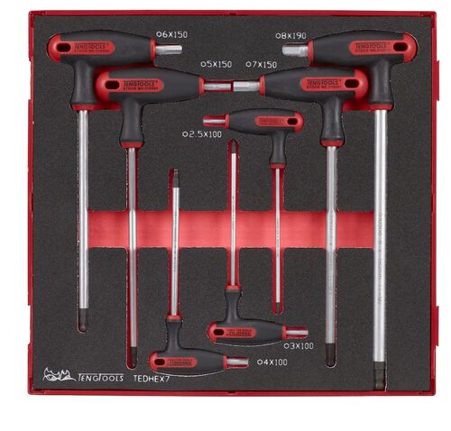 TENG TEDHEX7 TENG - 7PC METRIC T-HANDLE SET