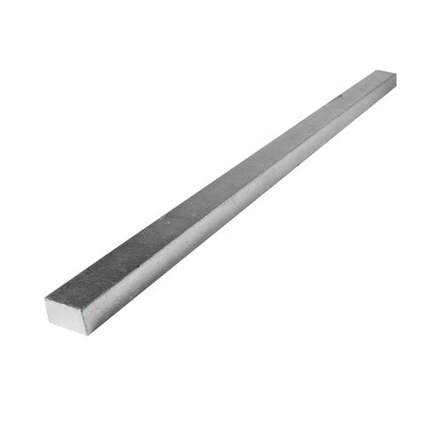 KEY STEEL 7/16 INCH SQUARE ZINC PLATED 12 INCH LONG