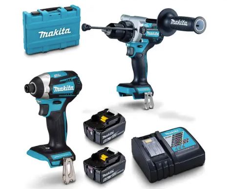 MAKITA 18V BRUSHLESS 2 PIECE 2 X 5.0AH COMBO KIT DLX2412T