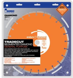 TRADECUT DIAMOND SEGMENTED SAW- ORANGE 400MM