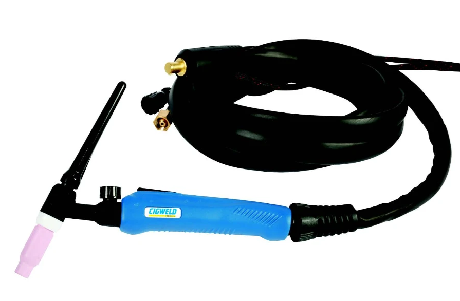 CIGWELD TIG TORCH 17V, 4M LEAD – GAS VALVE – TRIGGER – DINSE 50MM