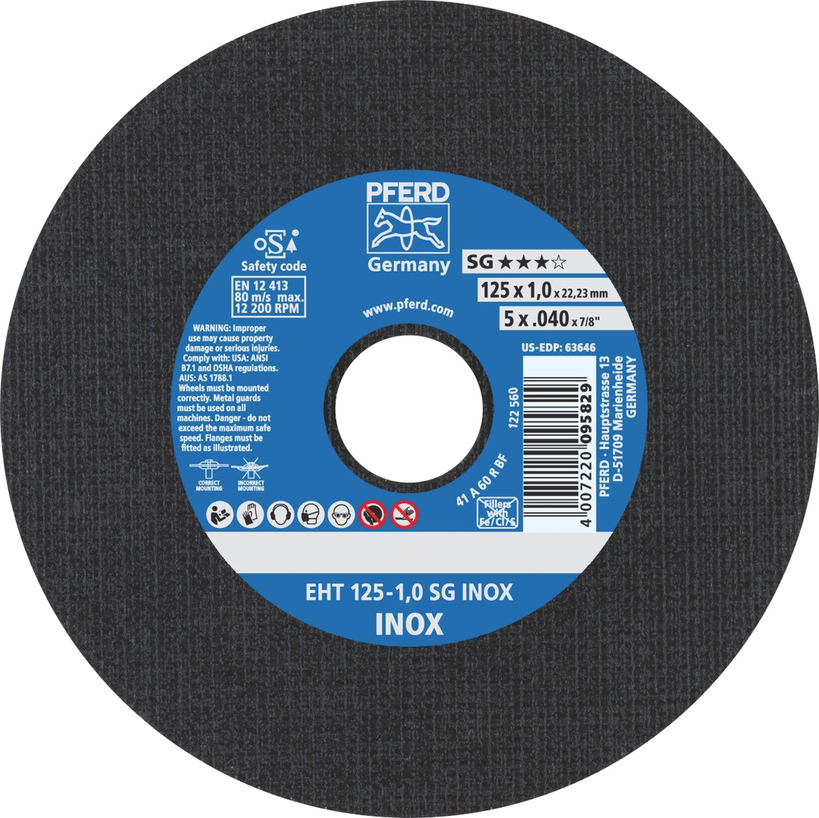 CUT-OFF WHEEL EHT 125-1,0 SG INOX