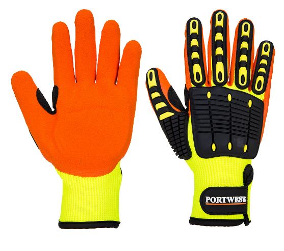 ANTI IMPACT GRIP GLOVE YELLOW-ORANGE - XL