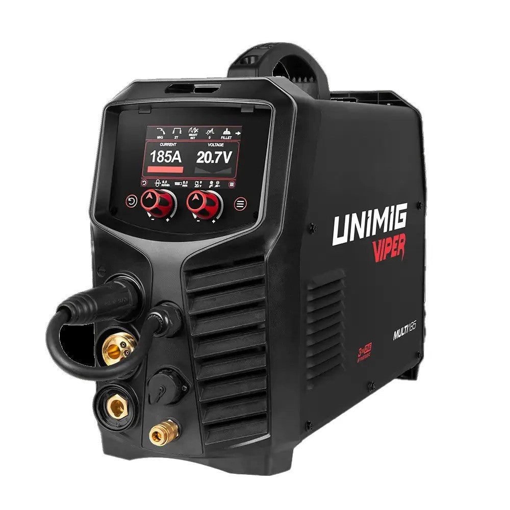 UNIMIG VIPER MULTI 185 MULTI PROCESS PULSE MIG/TIG/STICK 10A WELDER