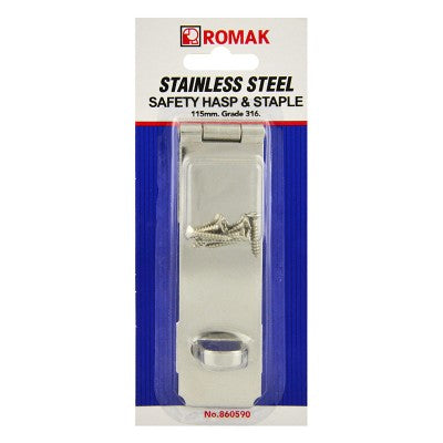 HASP & STAPLE 115MM SS SAFE PATTERN GHS105