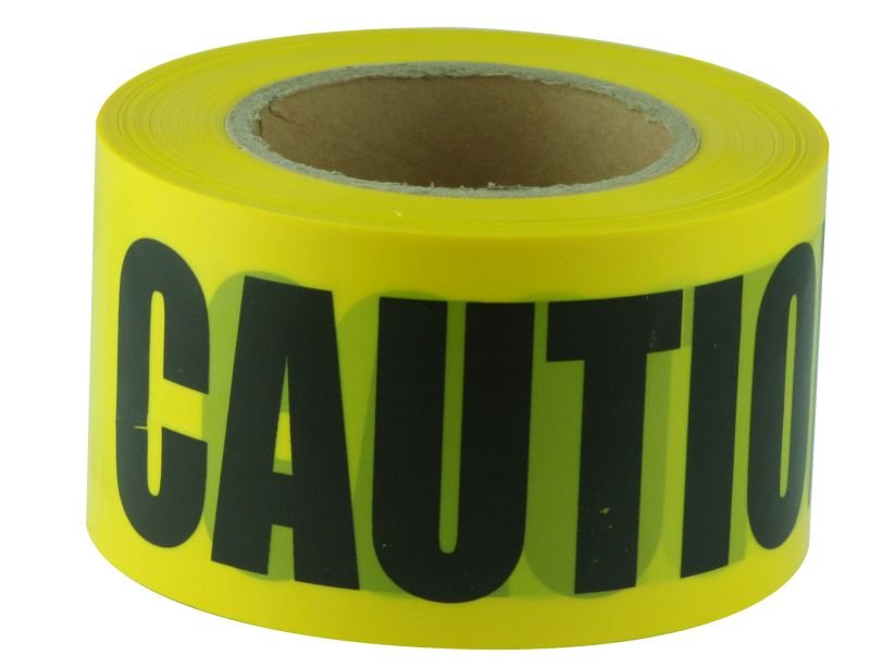 CAUTION BLACK ON YELLOW TAPE