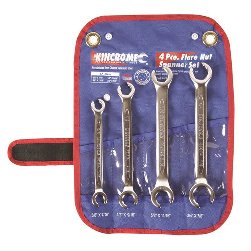 KINCROME K3062 SPANNER SET 4PC AF F/NUT