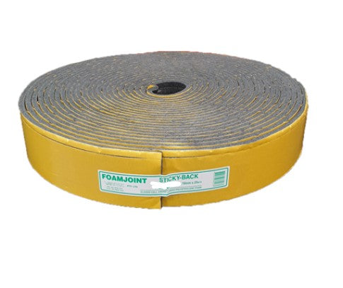 EXPANSION JOINT FOAM 125MM X 10MM X 25M ADHESIVE ROLL 9R/PK