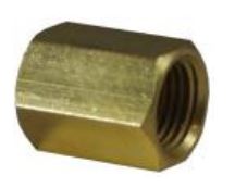 1/4 NPT X 1/4 NPT F/F BRASS FITTING