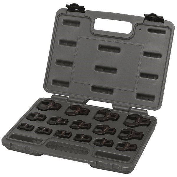 CROWFOOT WRENCH SET 3/8" - METRIC (10 - 26MM) 15 PC