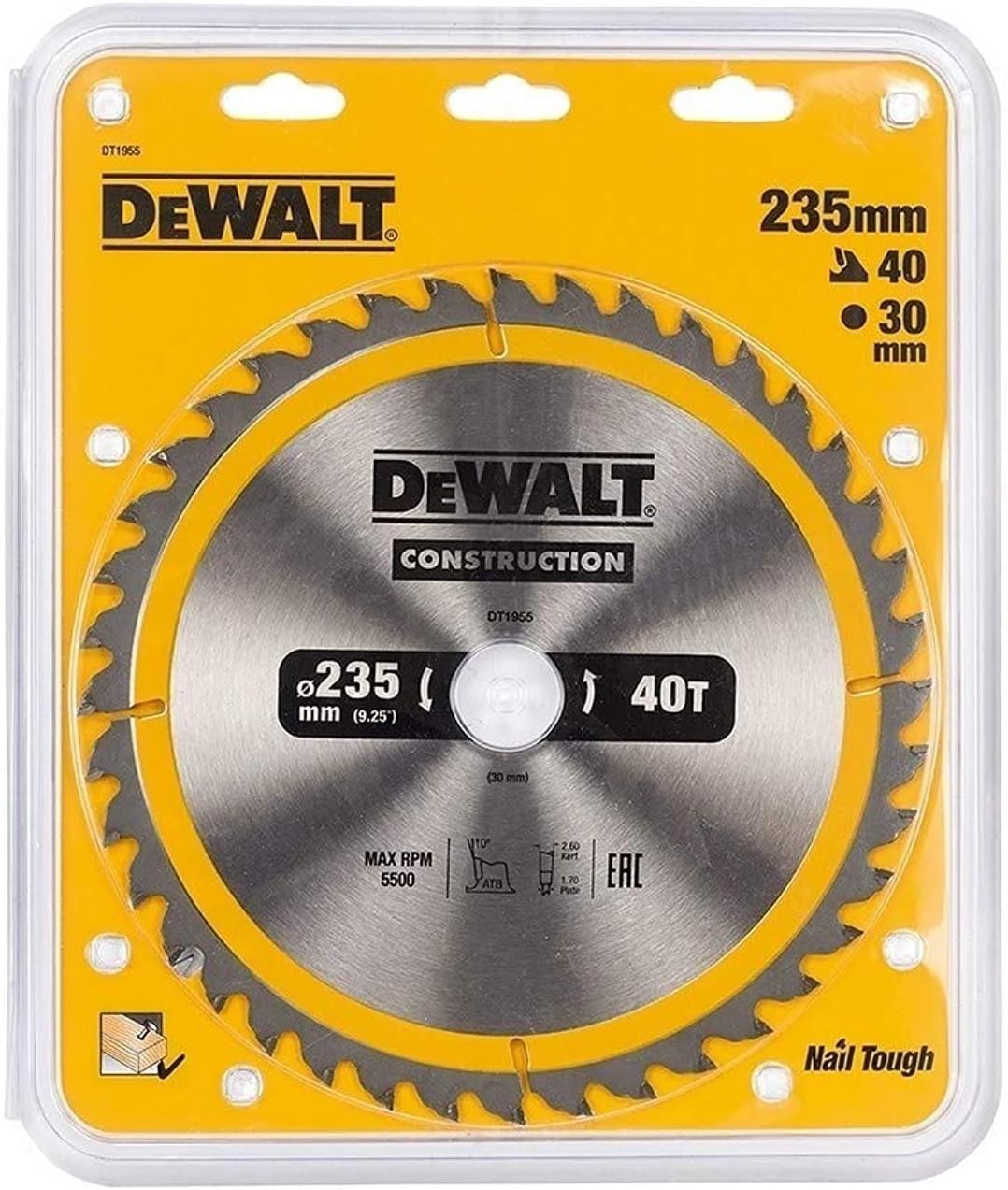 DEWALT STATIONARY CORDED C/SAW BLADE 305MM 80T TCT