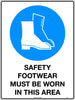 Safety Footwear Must be Worn in This Area - Poly Sign - 450 x 300mm