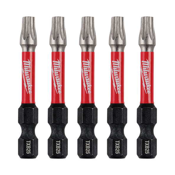 MILWAUKEE 48324696 T25 X 50MM TORX IMPACT BIT 5 PACK