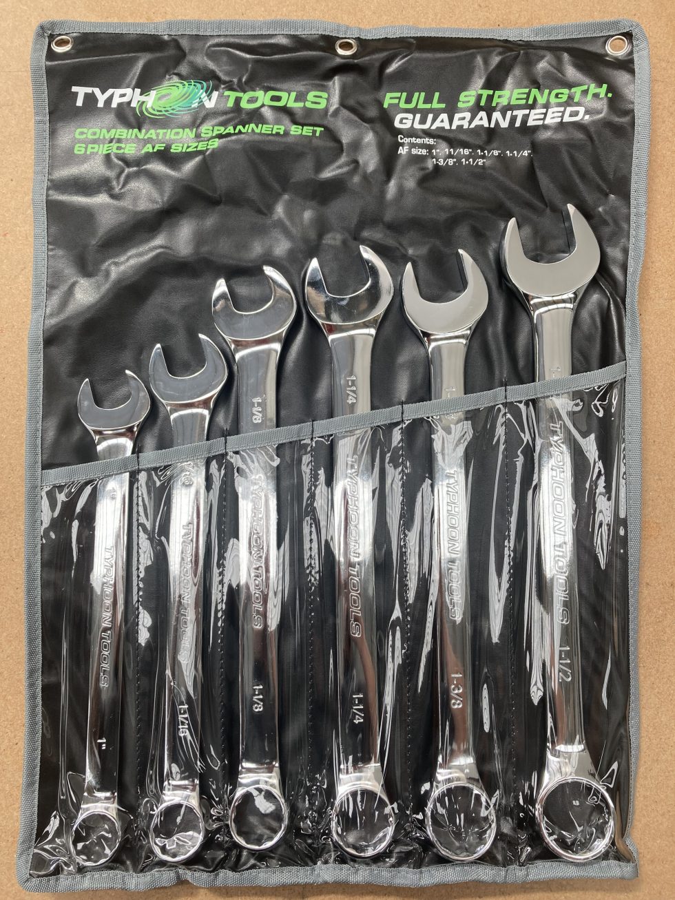 TYPHOON 70025 6 PC JUMBO COMBINATION SPANNER SET AF  1" - 1 1/2