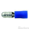 MALE BULLET TERMINALS INSULATED BLUE 4MM PACK 100