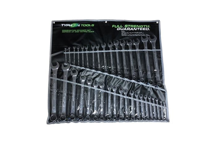 TYPHOON 70029 36 PCE SPANNERS SET AF/M 7-32MM  1/4" - 1-1/4