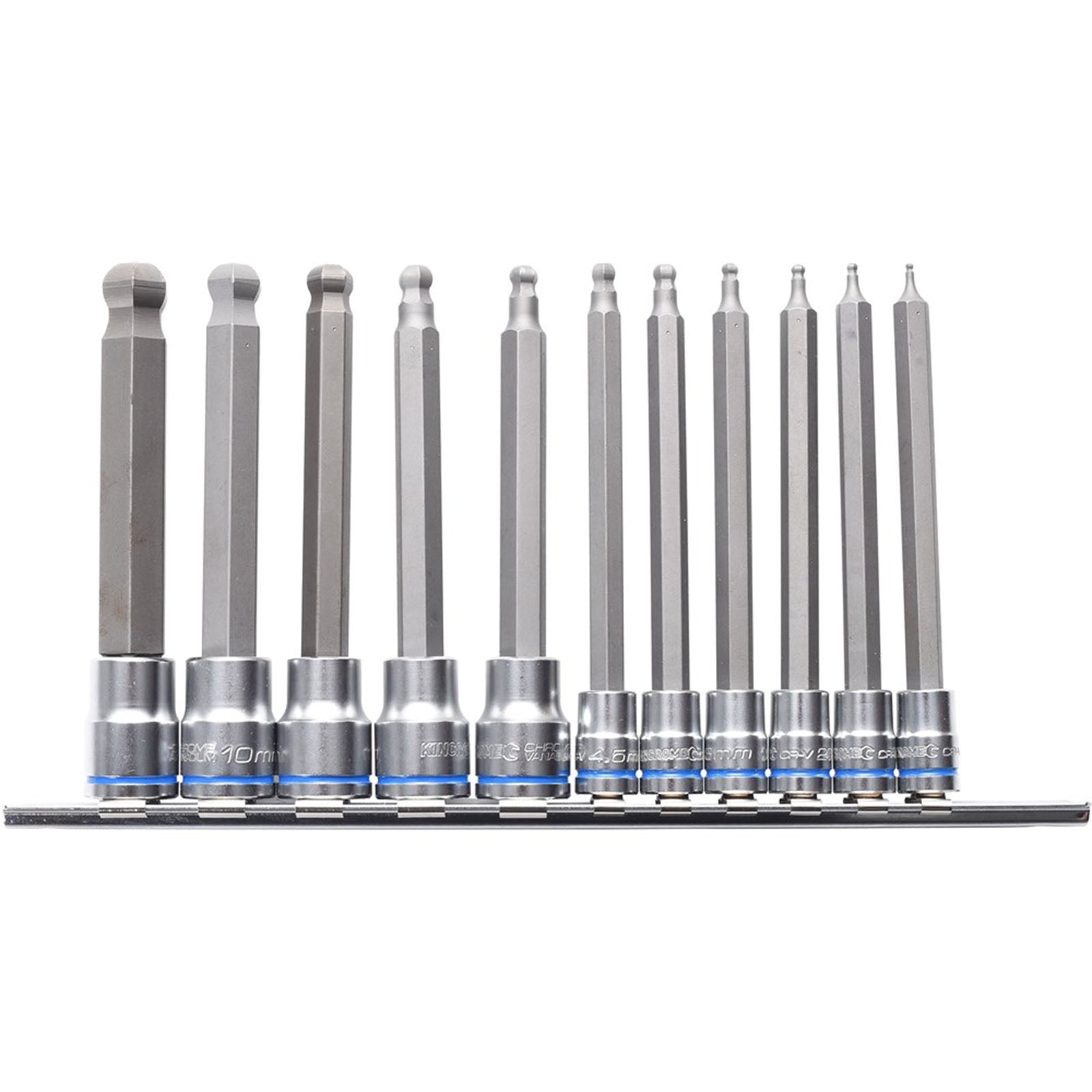 KINCROME K5523 BALL HEX SKT SET 11 PIECE 100MM METRIC