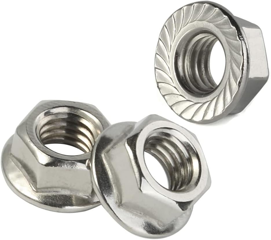 FLNG SERR NUT STAINLESS - M10