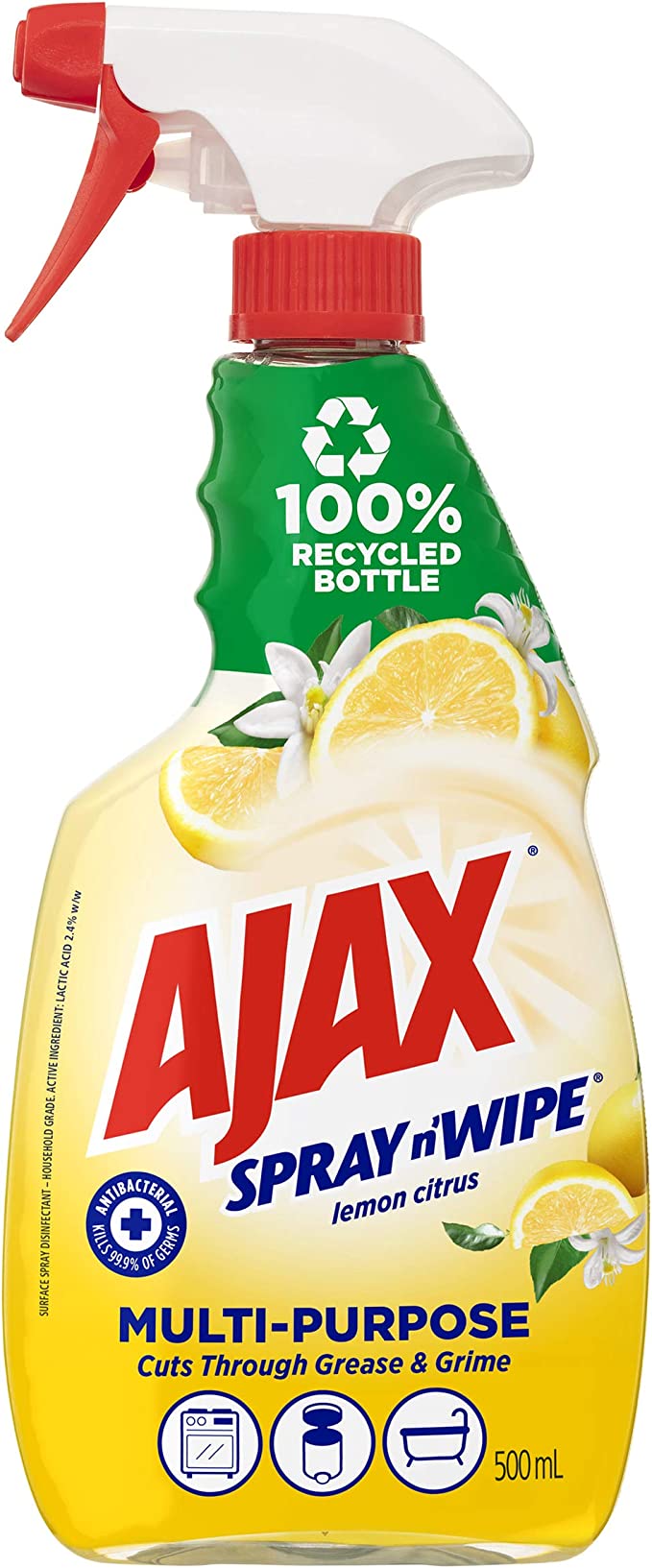 AJAX SPRAY & WIPE LEMON TRIGGER 500ML