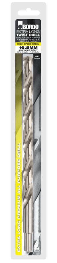 6.5 X 315MM M2 HSS BRIGHT FINISH EXTRA LONG JOBBER DRILL