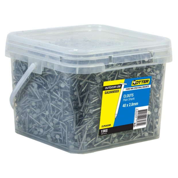 CLOUT NAIL GALVANISED 2.8 X 65  12KG TUB