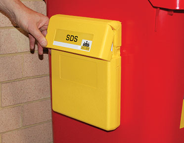 SDS HOLDER- POLYETHYLENE- YELLOW