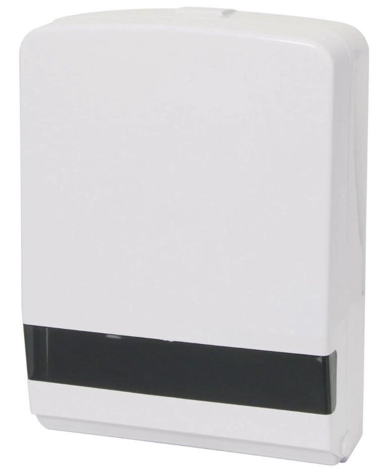 HAND TOWEL DISPENSER, SLIMLINE, ABS PLASTIC WITH VIEWING WINDOW