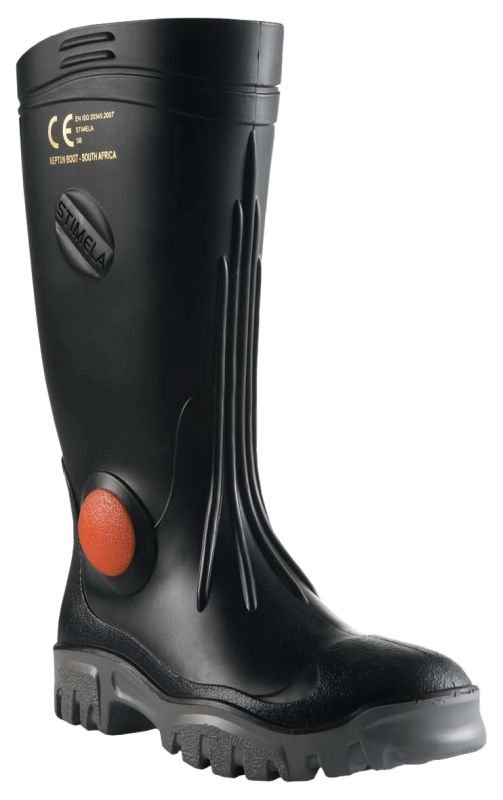 GUMBOOT W/SAFETY TOE BLACK SIZE 10