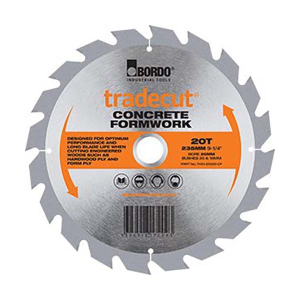 235MM X 20T CONCRETE FORMERS TRADECUT BLADE