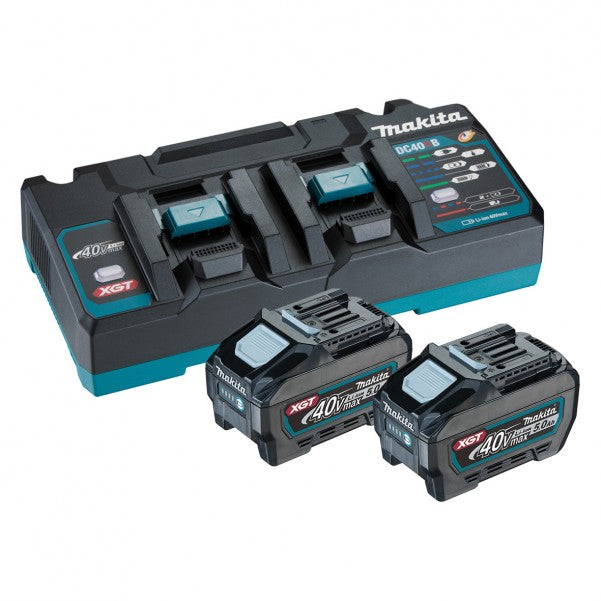 MAKITA 40 MAX XGT 2 X 5.0AH BATTERY & CHARGER PACK