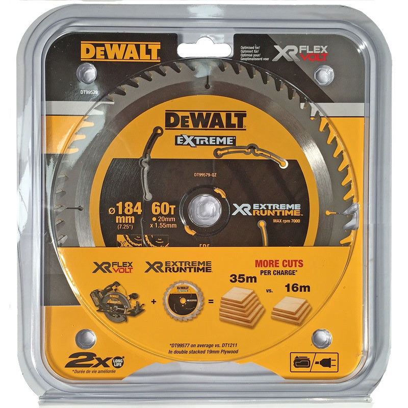 SAW BLADE EXTREME RUNTIME 184MM X 20 60T WOOD