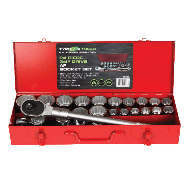 TYPHOON 73502 3/4" DR SOCKET SET 23 PCE AF