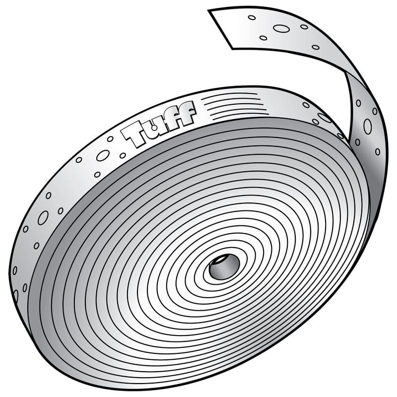 PUNCHED 0.8MM HOOP IRON 30MMX0.8X50M Z275