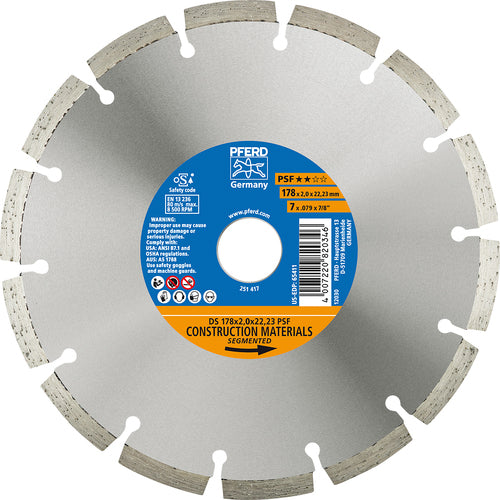 DIAMOND SEGMENTED BLADE 180MM