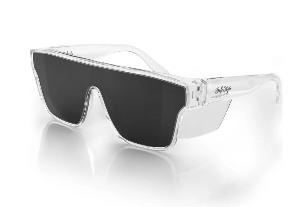 SAFESTYLE SAFETY GLASSES PRIMES CLEAR FRAME TINTED LENS