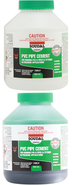 SOUDAL PVC PIPE CEMENT TYPE P 500ml GREEN