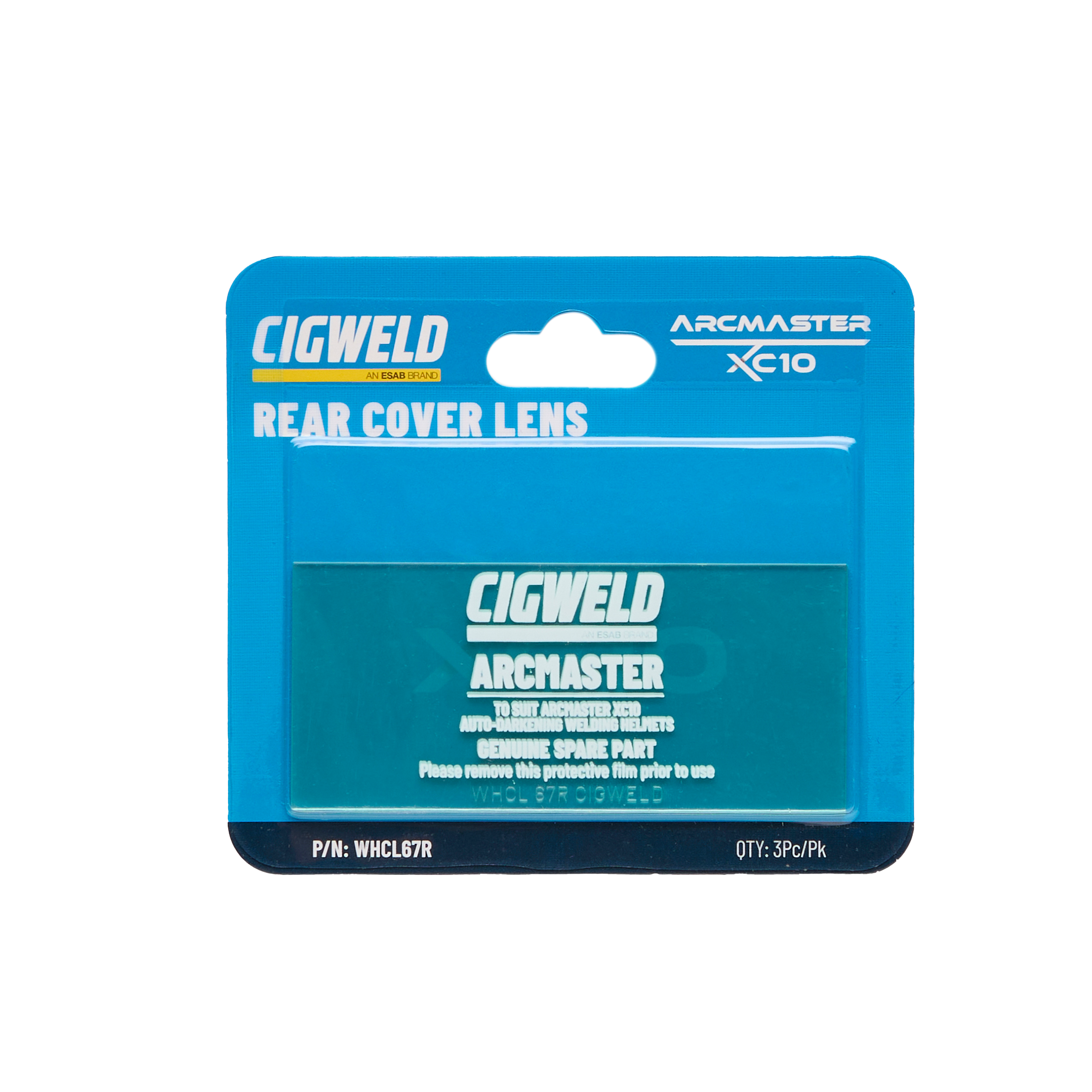 REAR COVER LENS TO SUIT CIGWELD ARCMASTER XC10 (3 PK)