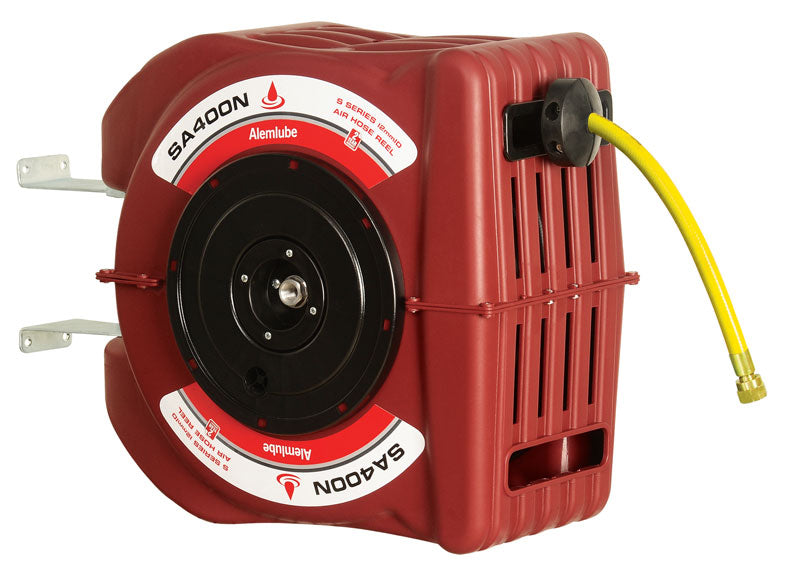 ALEMLUBE 12 MM X 15 MTR S SERIES RETRACTABLE AIR HOSE REEL