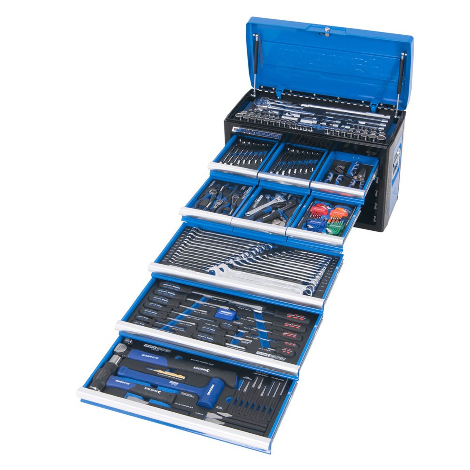 KINCROME K1220 EVOLUTION TOOL CHEST KIT 188 PIECE 9 DRAWER 1/4, 3/8 & 1/2 D