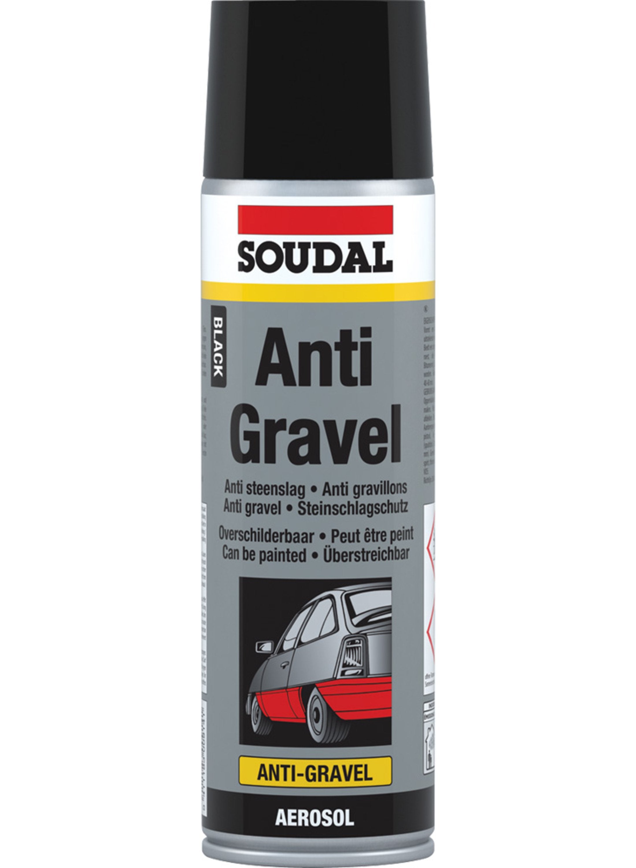 SOUDAL ANTIGRAVEL AEROSOL BLACK 500ML 500ml BLACK
