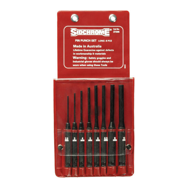 8 PIECE LONG PIN PUNCH SET