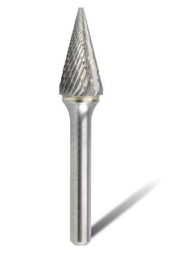 5/8" SM-6 POINTED CONE 1/4" SHANK BURR