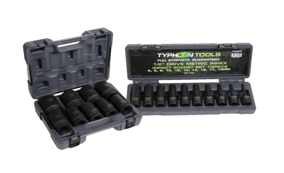 TYPHOON 72503 1/2" DR DEEP IMPACT SOCKET SET 13PCE AF