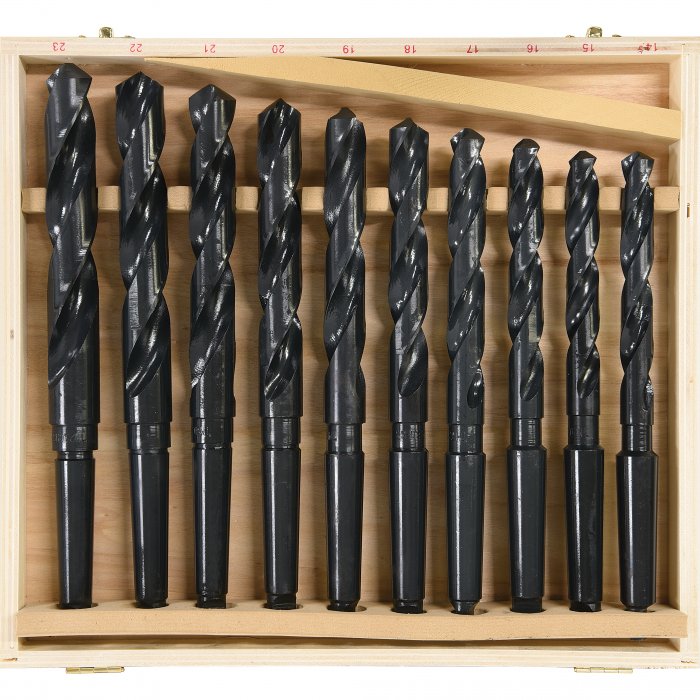 METRIC 2MT HSS DRILL SET 14.5MM - 23MM 10PCE