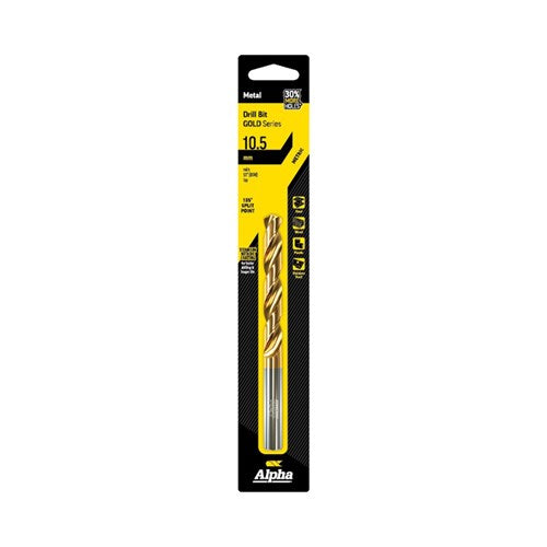 10.5MM - JOBBER DRILL - TITANIUM NITRIDE 1 PACK
