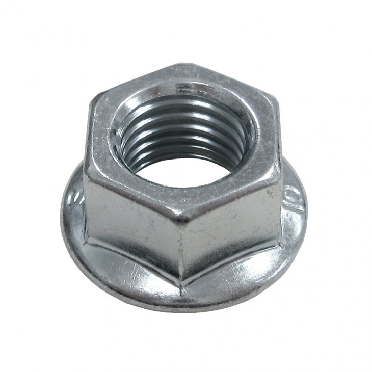 M5 HEX COARSE FLANGE NUT SERRATED CL 8 ZP